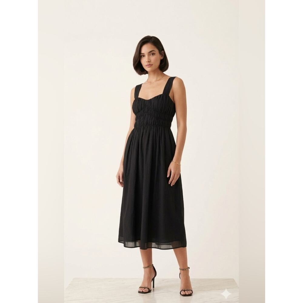 Burberry Black Sleeveless Midi Dress with Wide Straps NEW 8 - Picture 3 of 11